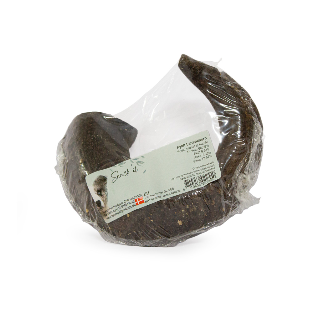 Snack'it Lammehorn fyldt med oksepandebraskpulver